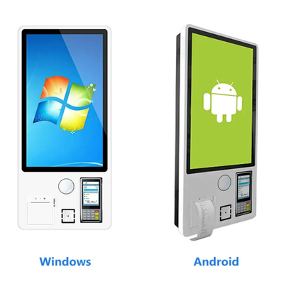 Terminal de position d'écran tactile de Windows Android, 24 pouces terminal de paiement de service d'individu de 27 pouces